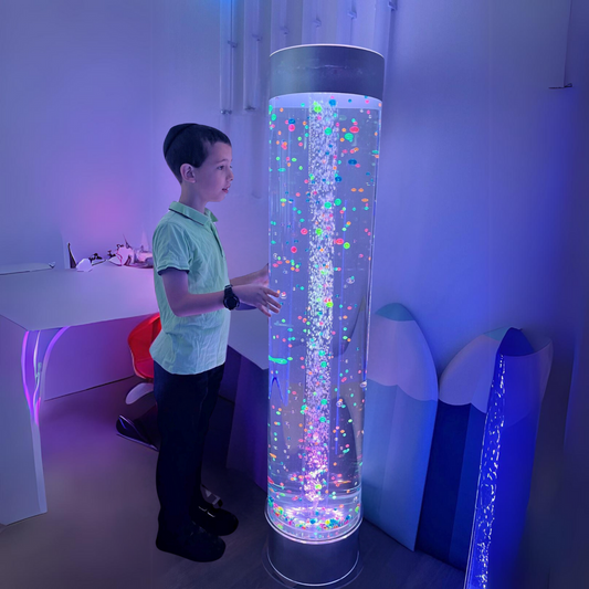 Extra-Wide Jumbo Bubble Tube with Floating Balls & Remote – 1.5m Sensory Light Toy