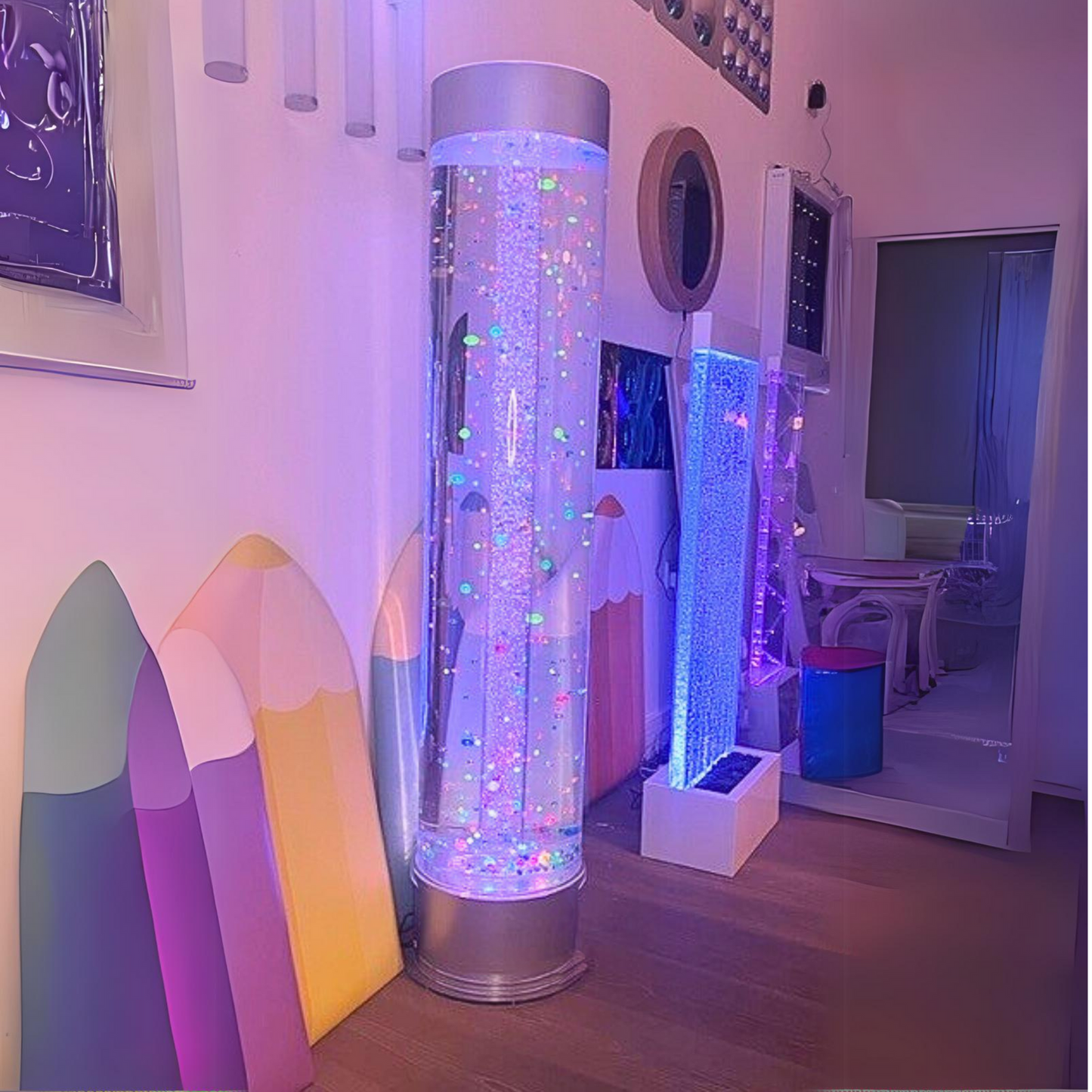 Extra-Wide Jumbo Bubble Tube with Floating Balls & Remote – 1.5m Sensory Light Toy