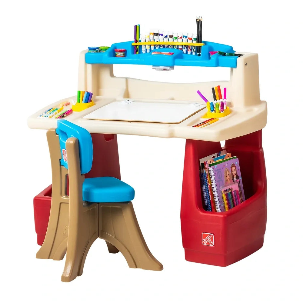 Kids Art Activity Desk Deluxe – Creative Drawing & Learning Table