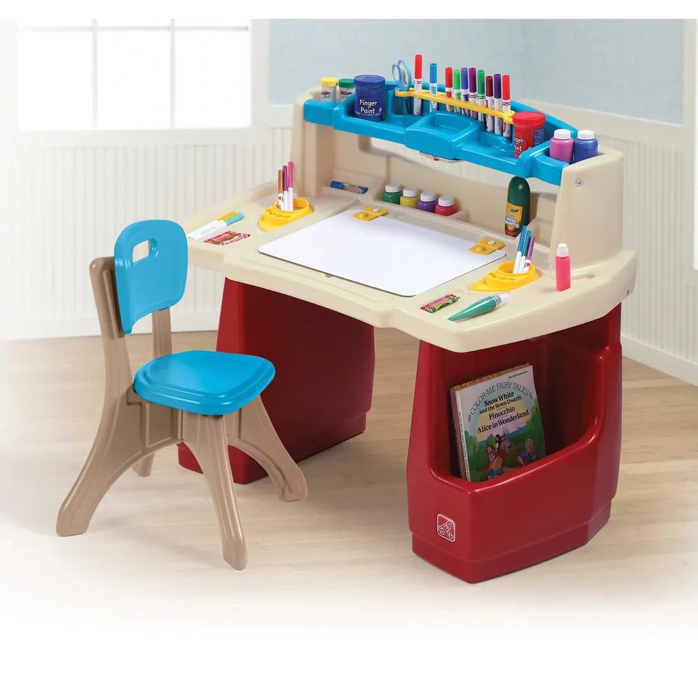 Kids Art Activity Desk Deluxe – Creative Drawing & Learning Table