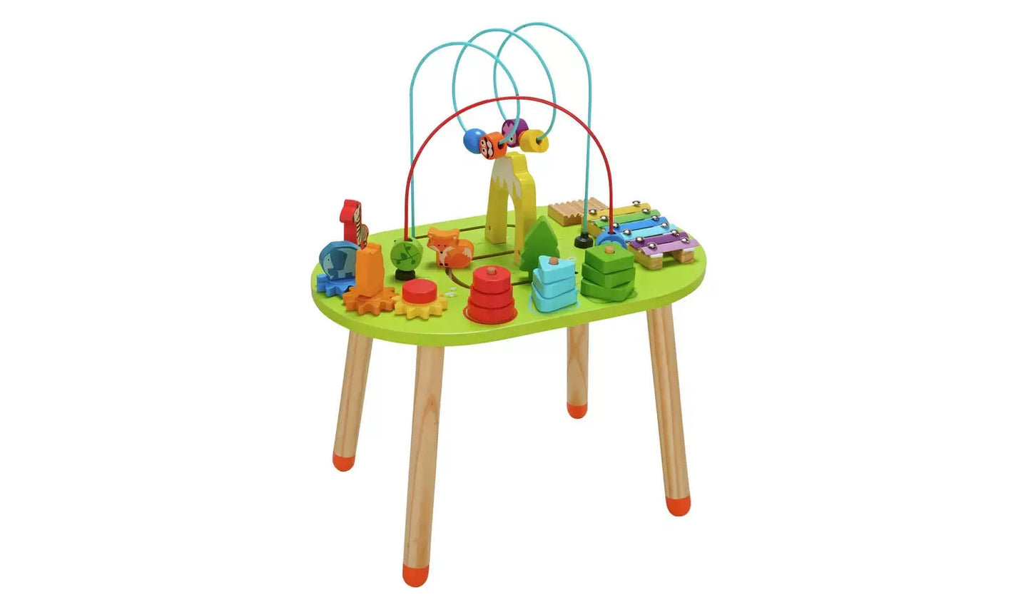 Wooden Activity Table for Toddlers – Interactive Learning Play Table