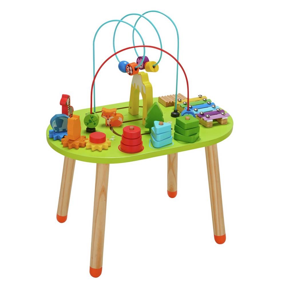 Wooden Activity Table for Toddlers – Interactive Learning Play Table