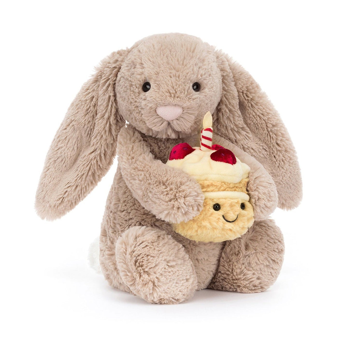 Soft Beige Plush Bunny – Birthday Edition Cuddly Toy