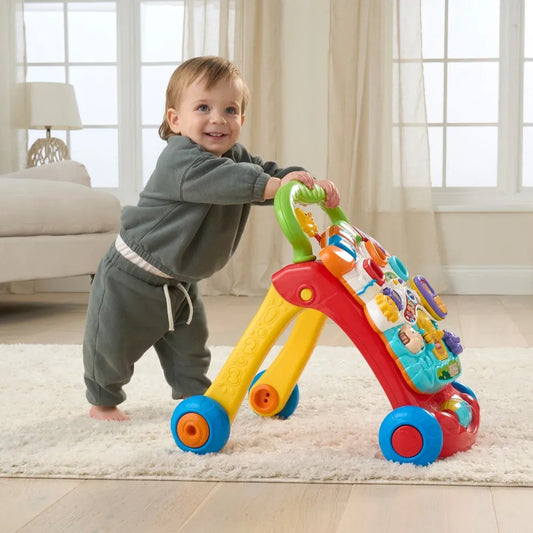 Baby First Steps Walker – Red Push Learning Toy