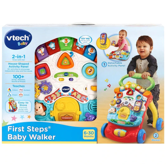 Baby First Steps Walker – Red Push Learning Toy