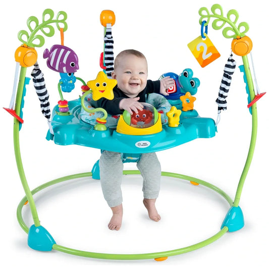 2-in-1 Ocean-Themed Baby Activity Jumper – Interactive Learning Toy