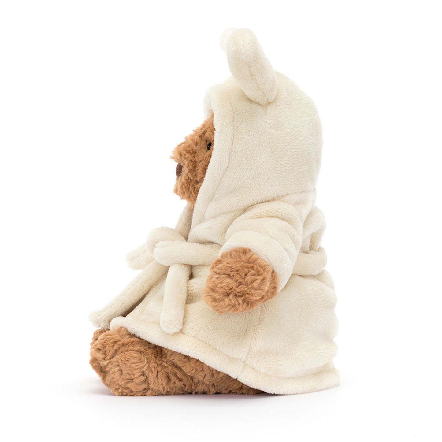 Teddy Bear Plush with Cozy Bathrobe – Soft Cuddly Toy