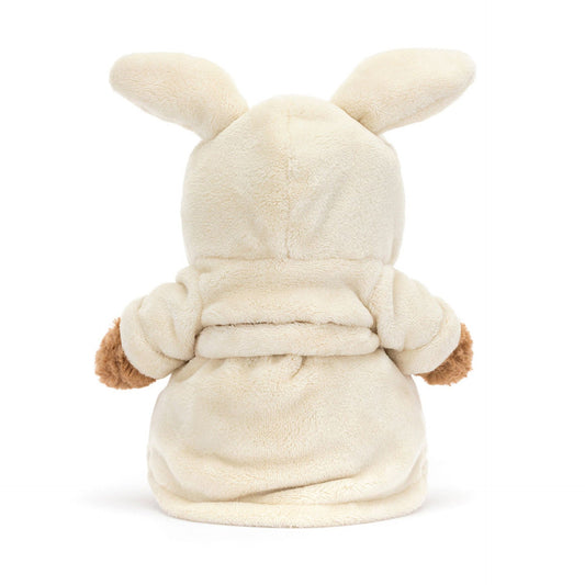 Teddy Bear Plush with Cozy Bathrobe – Soft Cuddly Toy