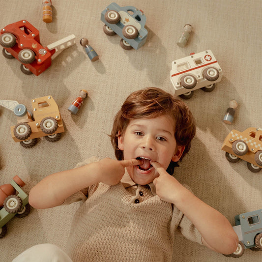 Kids Wooden Vehicle Play Set – Imaginative Transport Toy