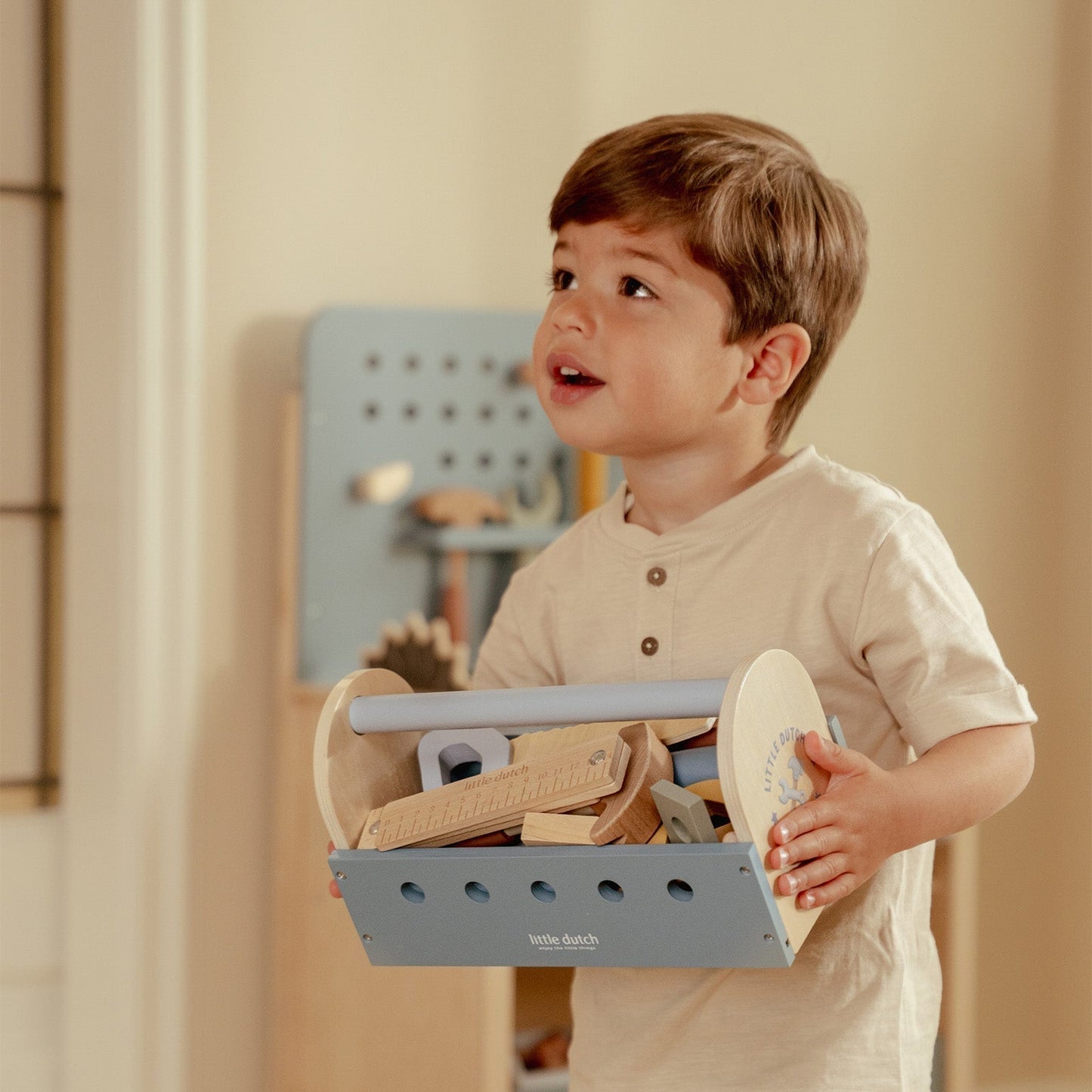 Kids Wooden Tool Box – Pretend DIY Play Set