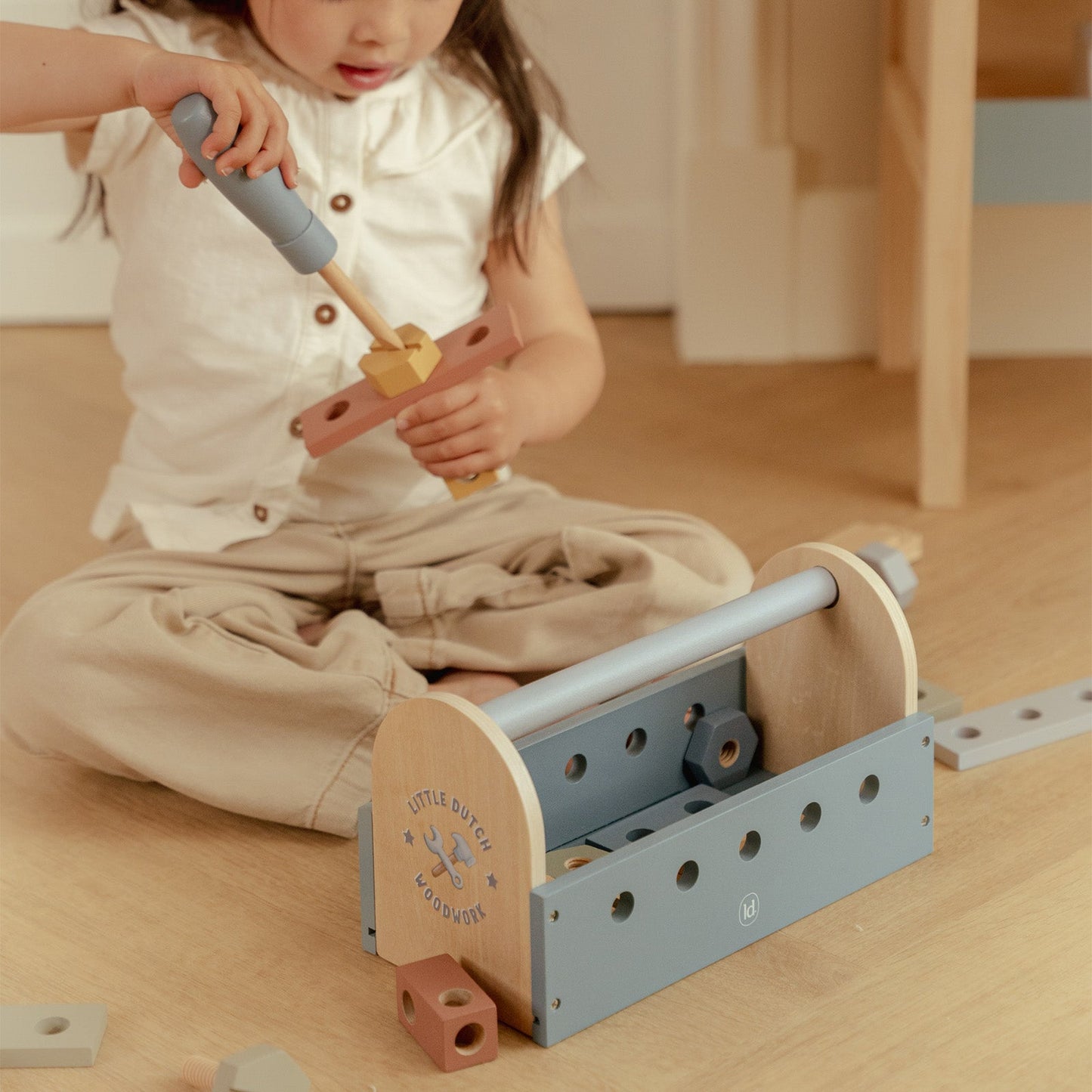 Kids Wooden Tool Box – Pretend DIY Play Set